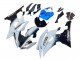 Blanc Bleu Noir Brillant Carénages Moto Yamaha YZF 600 R6 2008-2016