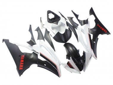 Blanc Noir Mat Rouge Décalque Carénage Moto Yamaha YZF 600 R6 2008-2016 Pas Chère