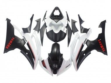 Blanc Noir Mat Rouge Décalque Carénage Moto Yamaha YZF 600 R6 2008-2016 Pas Chère
