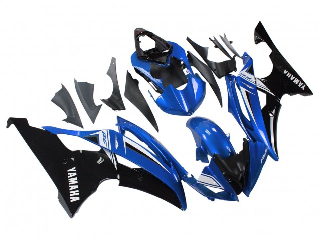 Blanc Bleu Noir Brillant Carénage Moto Yamaha YZF 600 R6 2008-2016