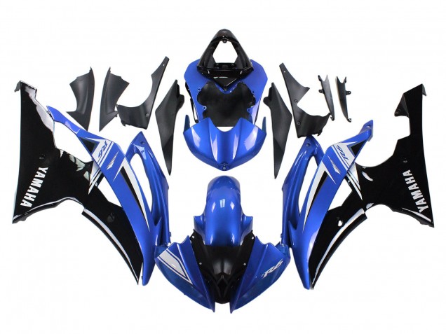 Blanc Bleu Noir Brillant Carénage Moto Yamaha YZF 600 R6 2008-2016