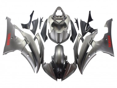 Gris Mat Rouge Décalque Carénage Moto Yamaha YZF 600 R6 2008-2016 Pas Chère