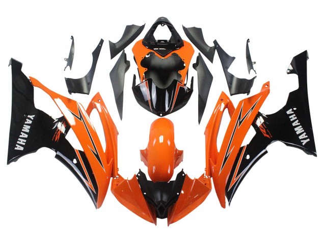 Orange Noir Carénage Moto Yamaha YZF 600 R6 2008-2016