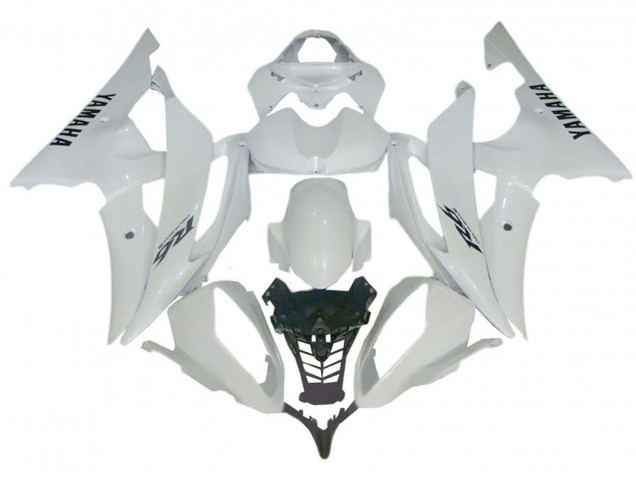 Blanc Brillant Carénage Moto Yamaha YZF 600 R6 2008-2016