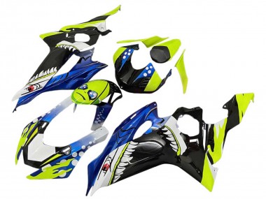 Vert Bleu Noir Requin Carénage Moto Yamaha YZF 600 R6 2008-2016 Pas Chère