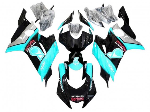 Bleu Clair Noir Brillant Petronas Carénage Moto Yamaha YZF 600 R6 2008-2016