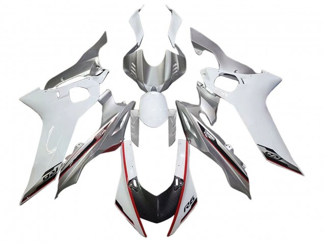 Argent Blanc Rouge Noir Carénage Moto Yamaha YZF 600 R6 2017-2023