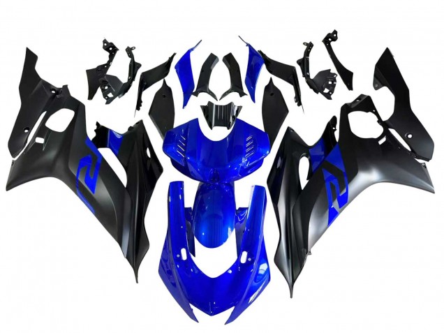 Bleu Noir Mat Carénage Moto Yamaha YZF 600 R6 2017-2023