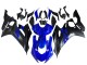 Bleu Noir Mat Carénage Moto Yamaha YZF 600 R6 2017-2023