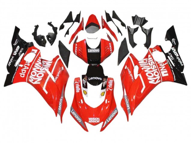 Rouge Noir Carénage Moto Yamaha YZF 600 R6 2017-2023
