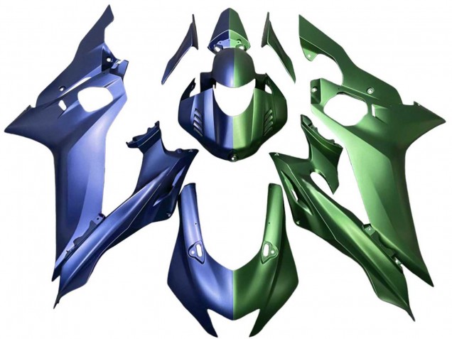 Bleu Vert Carénage Moto Yamaha YZF 600 R6 2017-2023