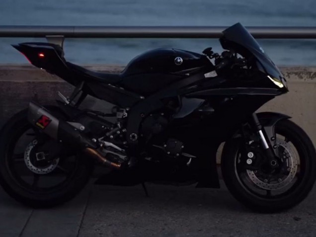 Noir Brillant Carénage Moto Yamaha YZF 600 R6 2017-2023