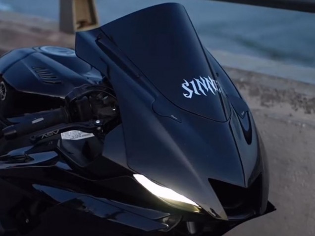 Noir Brillant Carénage Moto Yamaha YZF 600 R6 2017-2023