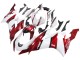 Blanc Rouge Noir Carénage Moto Yamaha YZF 600 R6 2017-2023
