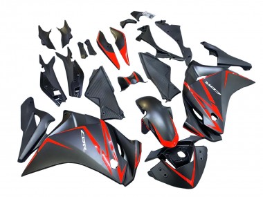 Noir Mat Rouge Bande Carénage Moto Honda CBR250RR 2011-2015 Pas Chère
