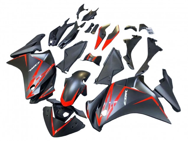 Noir Mat Rouge Bande Carénage Moto Honda CBR250RR 2011-2015