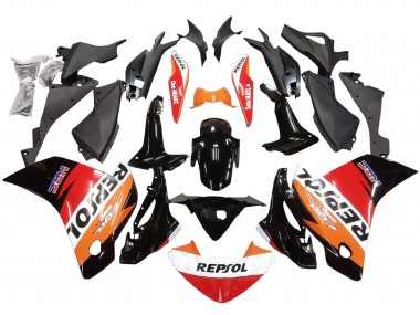 Orange Blanc Rouge Noir Glossy HRC Repsol Carénage Moto Honda CBR250RR 2011-2015 Pas Chère