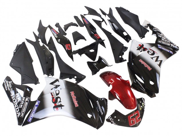 Noir Brillant Blanc West Rouge HRC 62 Carénage Moto Honda CBR250RR 2011-2015