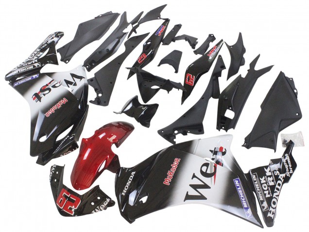 Noir Brillant Blanc West Rouge HRC 62 Carénage Moto Honda CBR250RR 2011-2015
