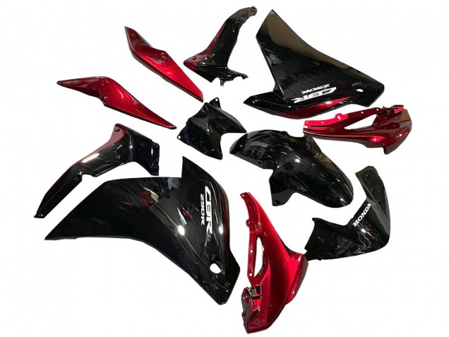 Noir Brillant Rouge Carénage Moto Honda CBR250RR 2011-2015