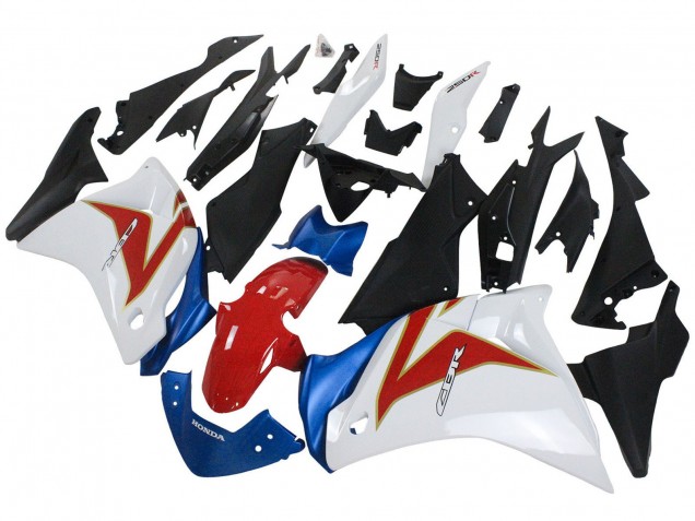 Blanc Rouge Bleu Clair Carénage Moto Honda CBR250RR 2011-2015