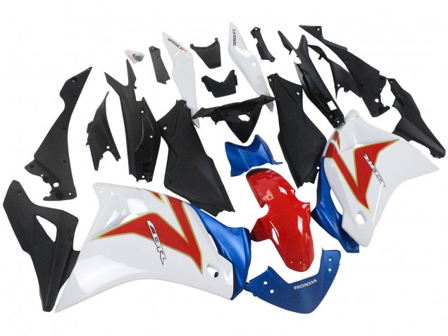 Blanc Rouge Bleu Clair Carénage Moto Honda CBR250RR 2011-2015