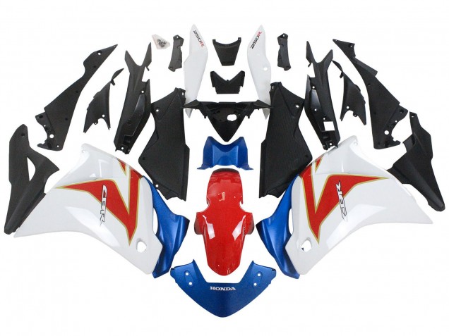 Blanc Rouge Bleu Clair Carénage Moto Honda CBR250RR 2011-2015
