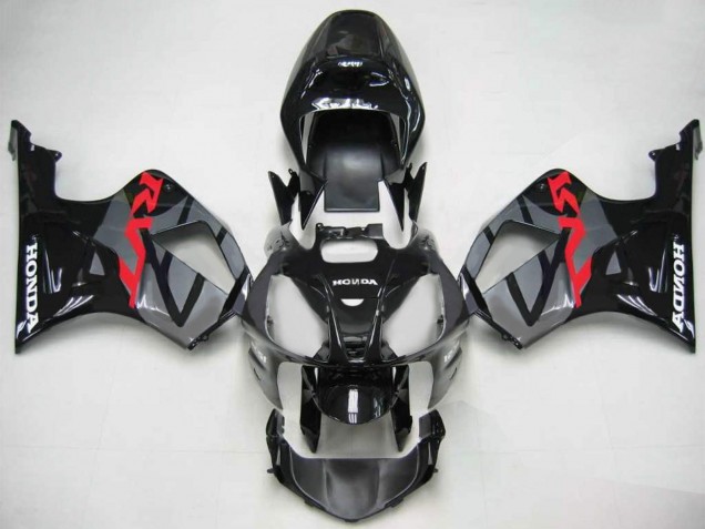 Noir Brillant Gris Carénage Moto Honda VTR1000 2000-2006