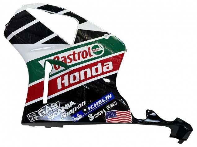 Blanc Rouge Vert Noir Brillant Castrol Carénage Moto Honda VTR1000 2000-2006