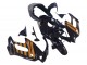 Noir Brillant Or Carénage Moto Honda VTR1000F 1997-2005
