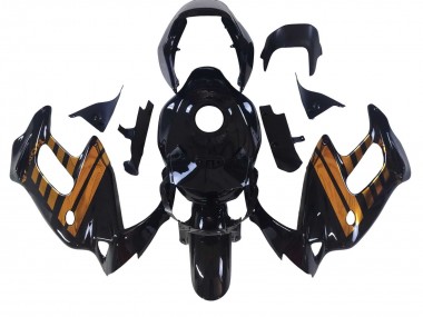 Noir Brillant Or Carénage Moto Honda VTR1000F 1997-2005 Pas Chère