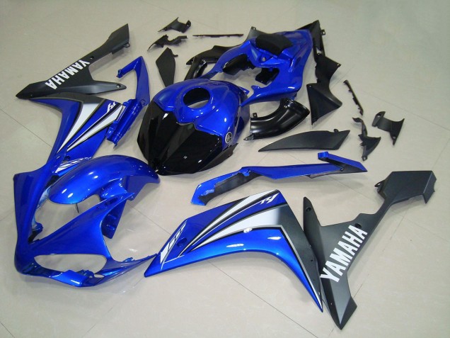 Bleu Blanc Noir Carénage Moto Yamaha YZF R1 2007-2008