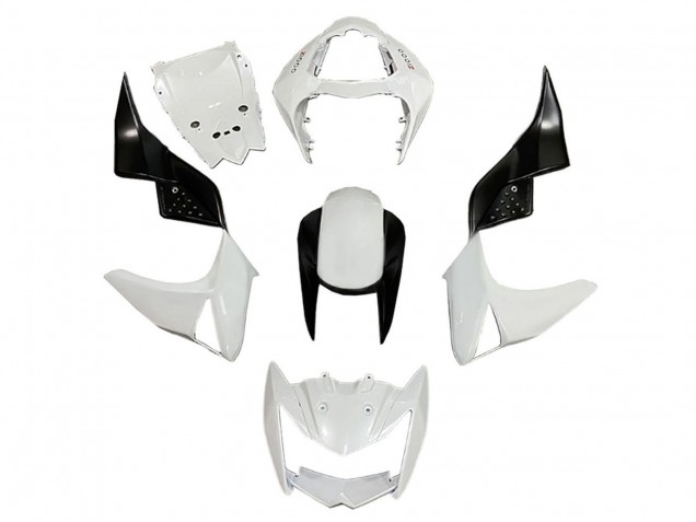 Blanc Noir Brillant Carénage Moto Kawasaki Z1000 2003-2006