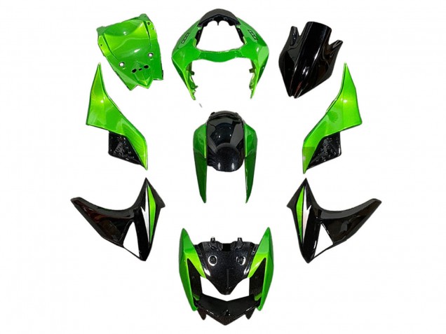 Vert Noir Brillant Carénage Moto Kawasaki Z1000 2003-2006