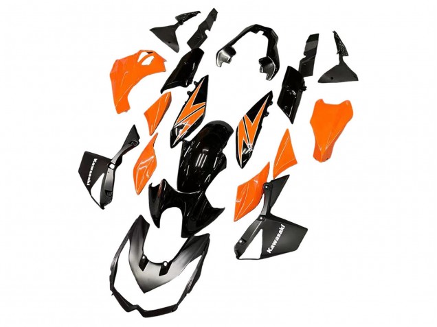 Orange Noir Brillant Carénage Moto Kawasaki Z1000 2010-2013