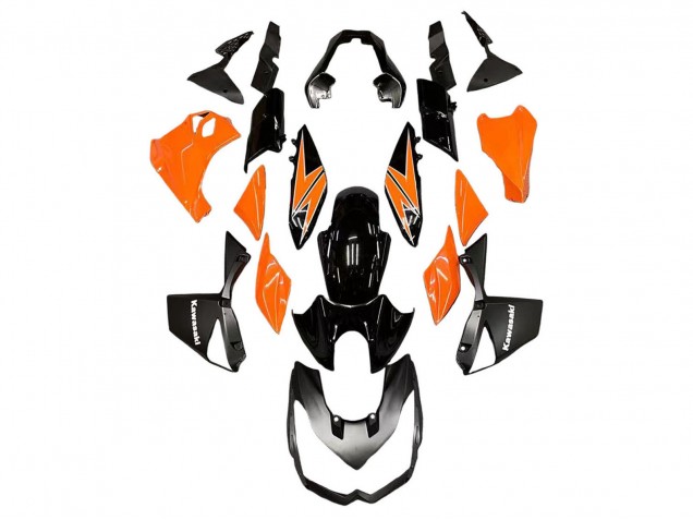 Orange Noir Brillant Carénage Moto Kawasaki Z1000 2010-2013