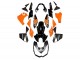 Orange Noir Brillant Carénage Moto Kawasaki Z1000 2010-2013