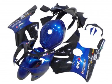 Bleu Noir Brillant Elf Bridgestone Carénage Moto Kawasaki ZX12R 2000-2001 Pas Chère