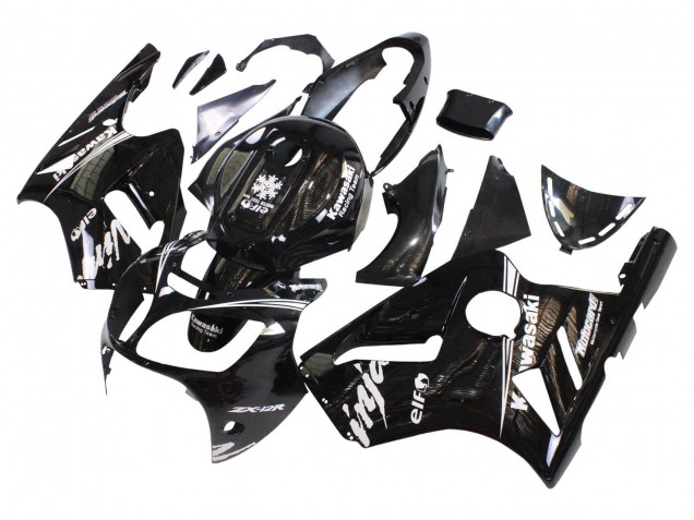 Noir Brillant Blanc Elf Neige Carénage Moto Kawasaki ZX12R 2000-2001