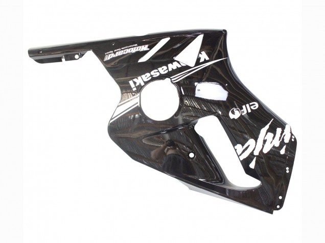 Noir Brillant Blanc Elf Neige Carénage Moto Kawasaki ZX12R 2000-2001