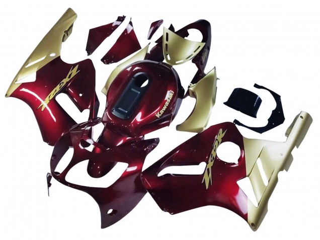 Rouge Or Carénage Moto Kawasaki ZX12R 2000-2001
