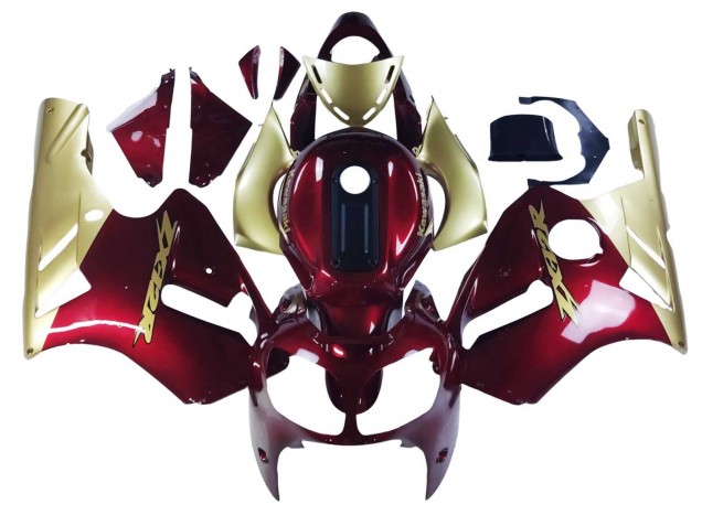 Rouge Or Carénage Moto Kawasaki ZX12R 2000-2001
