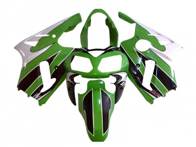 Blanc Vert Noir Carénage Moto Kawasaki ZX12R 2002-2006