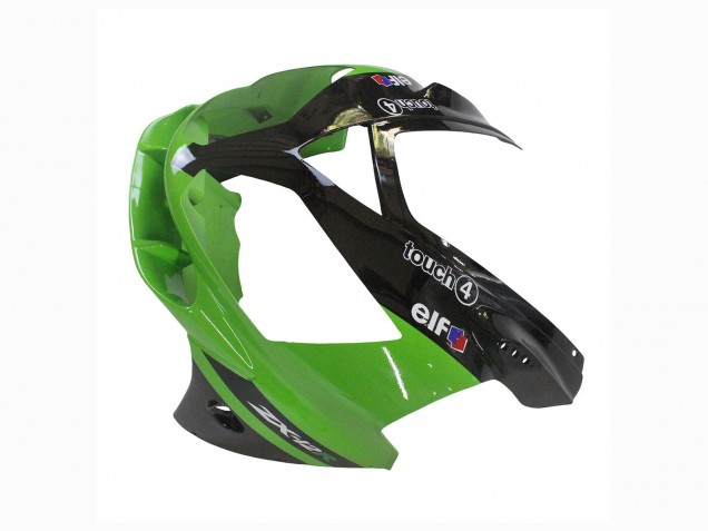 Vert Noir Brillant Elf Touch4 Monstre Carénages Moto Kawasaki ZX12R 2002-2006