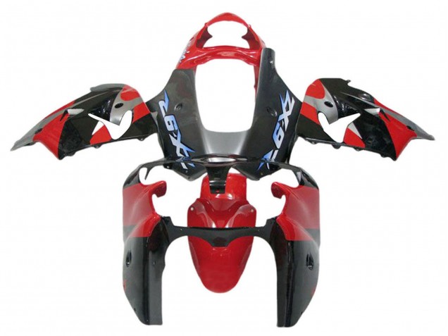 Rouge Noir Bleu Carénage Moto Kawasaki ZX12R 2002-2006