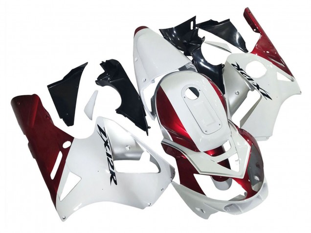Blanc Rouge Noir Carénage Moto Kawasaki ZX12R 2002-2006