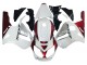 Blanc Rouge Noir Carénage Moto Kawasaki ZX12R 2002-2006