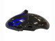 Noir Brillant Bleu Flamme Blanc Carénage Moto Kawasaki ZX9R 2000-2001