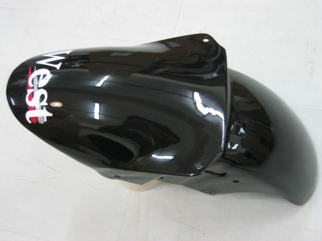 Noir Brillant Blanc West Carénage Moto Kawasaki ZX9R 2000-2001