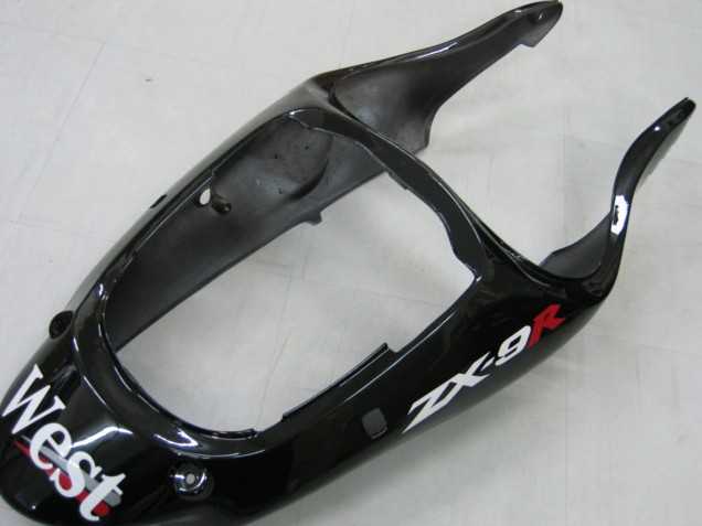 Noir Brillant Blanc West Carénage Moto Kawasaki ZX9R 2000-2001